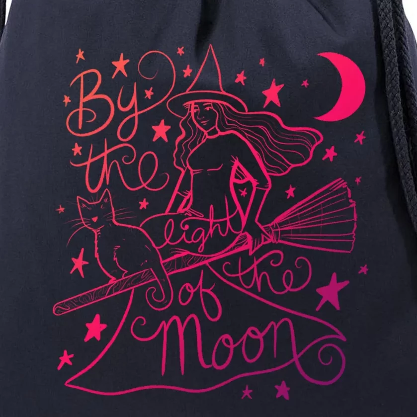 By The Light Of The Moon Witch Gift Drawstring Bag