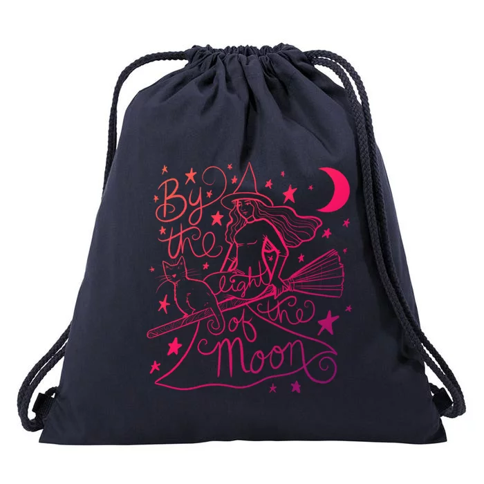 By The Light Of The Moon Witch Gift Drawstring Bag