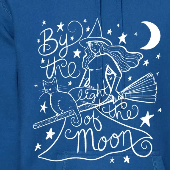 By The Light Of The Moon Witch Gift Premium Hoodie