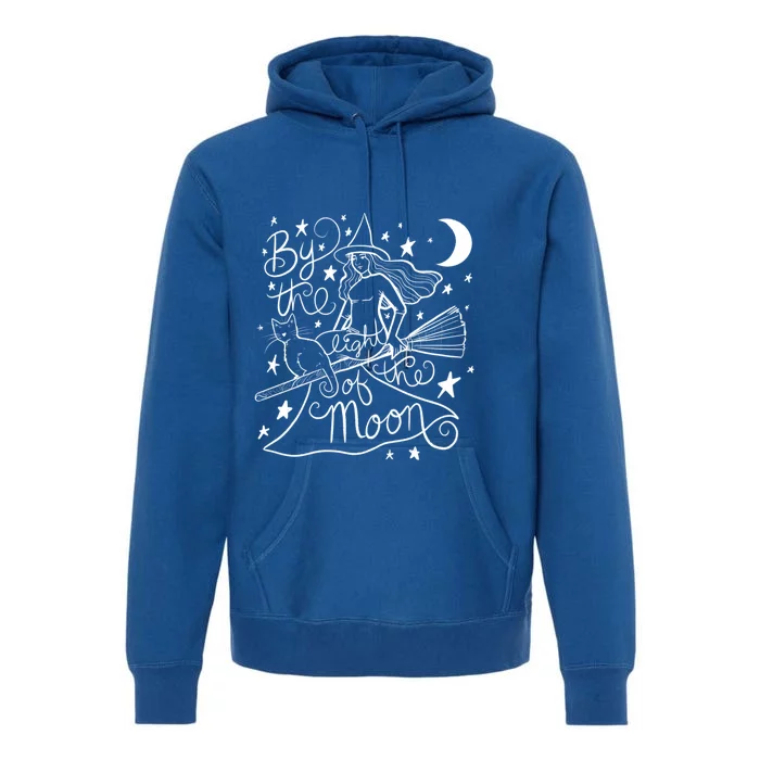 By The Light Of The Moon Witch Gift Premium Hoodie