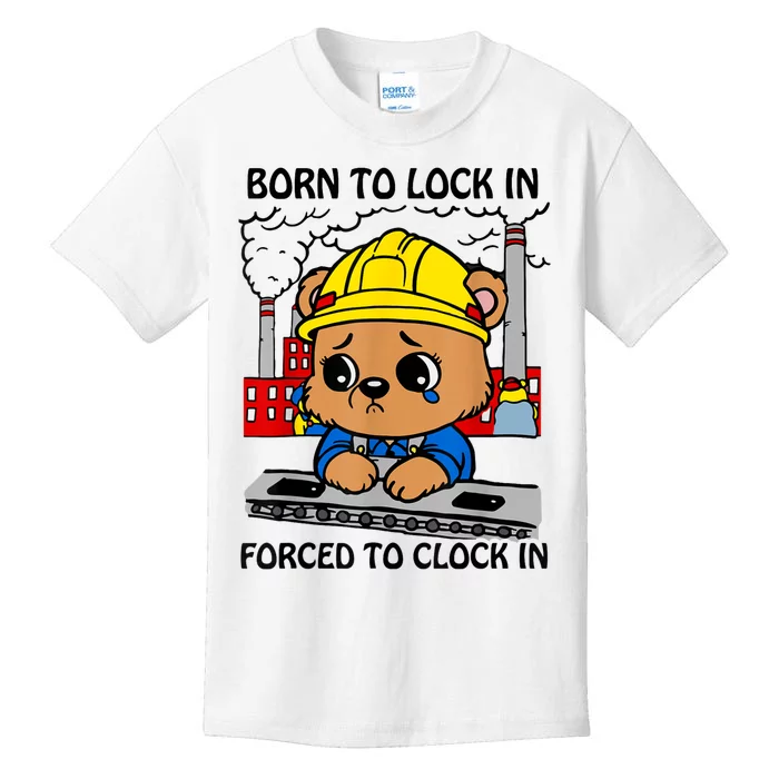 Born To Lock In Forced To Clock In Kids T-Shirt