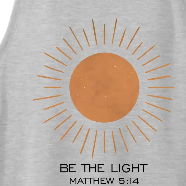 Be The Light Matthew 5 14 Ladies Tri-Blend Wicking Tank