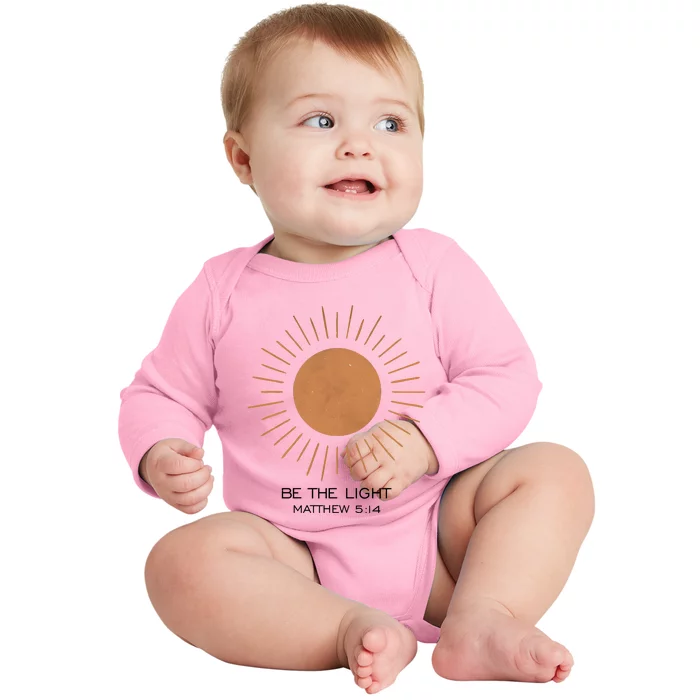 Be The Light Matthew 5 14 Baby Long Sleeve Bodysuit