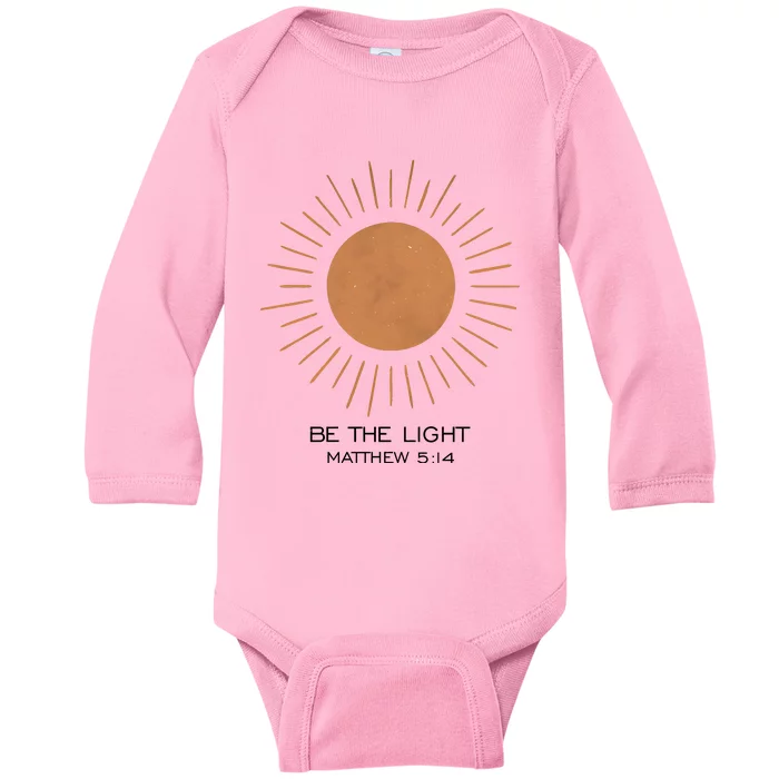 Be The Light Matthew 5 14 Baby Long Sleeve Bodysuit