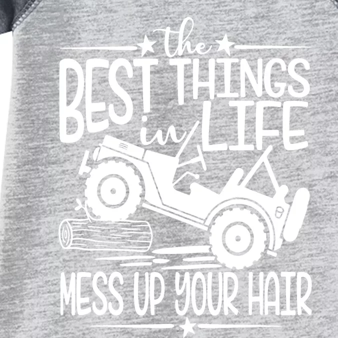 Best Things Life Mess Up Your Hair Infant Baby Jersey Bodysuit