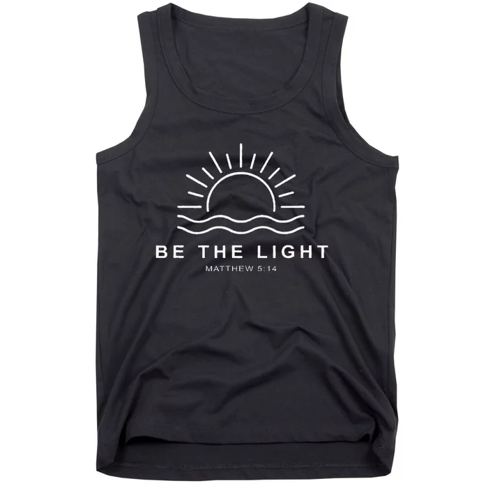 Be The Light Faith Religious Jesus Christian Tank Top