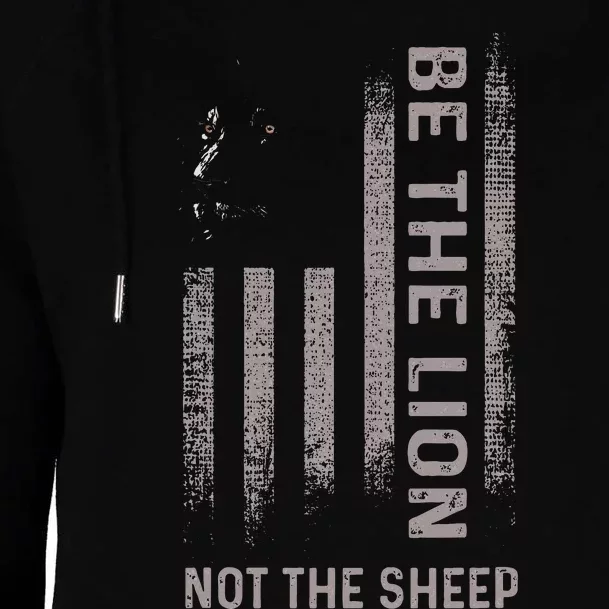 Be The Lion Not The Sheep Womens Funnel Neck Pullover Hood