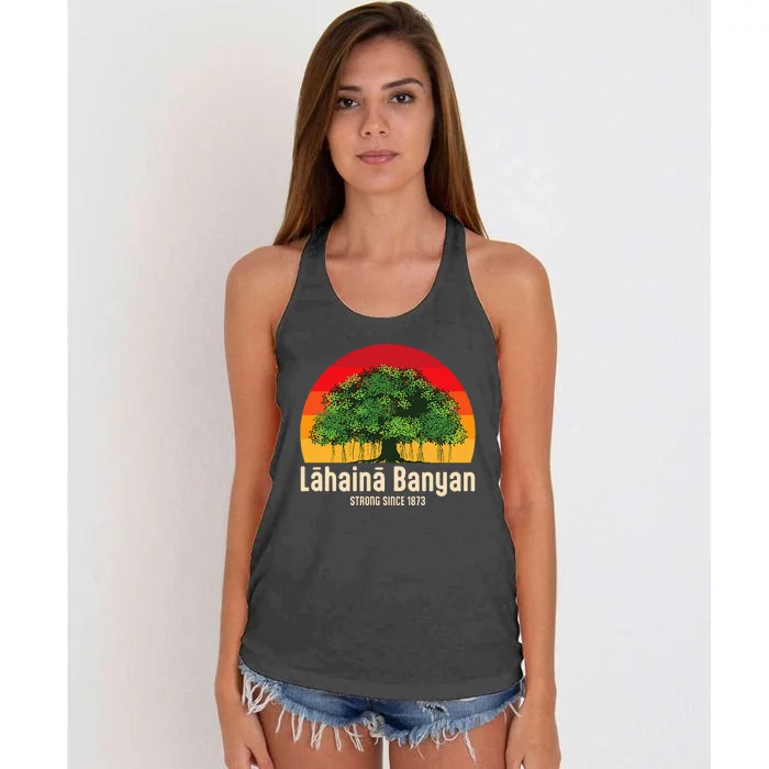 Banyan Tree Lahaina Maui Hawaii Women's Knotted Racerback Tank