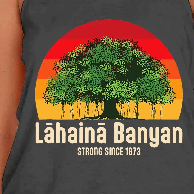 Banyan Tree Lahaina Maui Hawaii Women's Knotted Racerback Tank