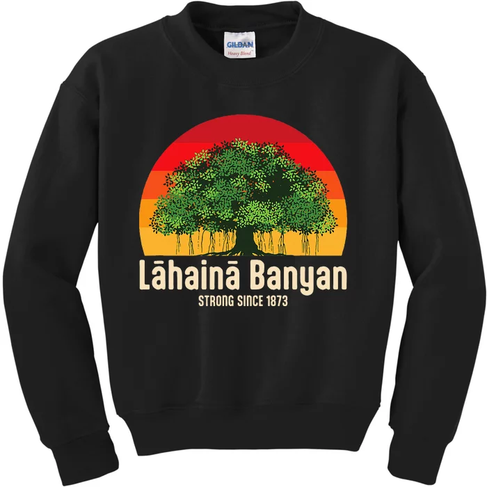 Banyan Tree Lahaina Maui Hawaii Kids Sweatshirt