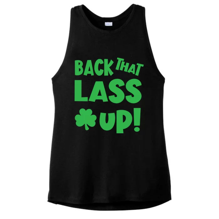 Back That Lass Up Funny St Patricks Day Gift Ladies Tri-Blend Wicking Tank