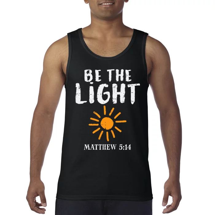 Be The Light Sun Matthew 514 Bible Christian Tank Top