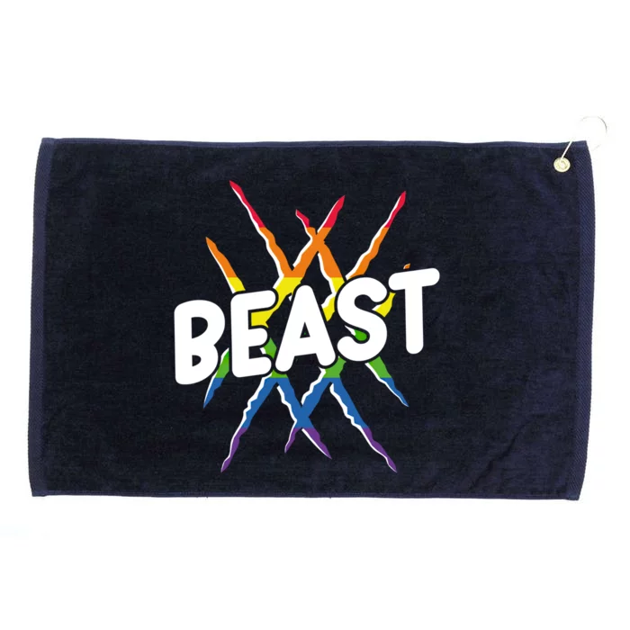 Beast Tiger Lion Claw Funny Lgbtq Awareness Rainbow Pride Gift Grommeted Golf Towel