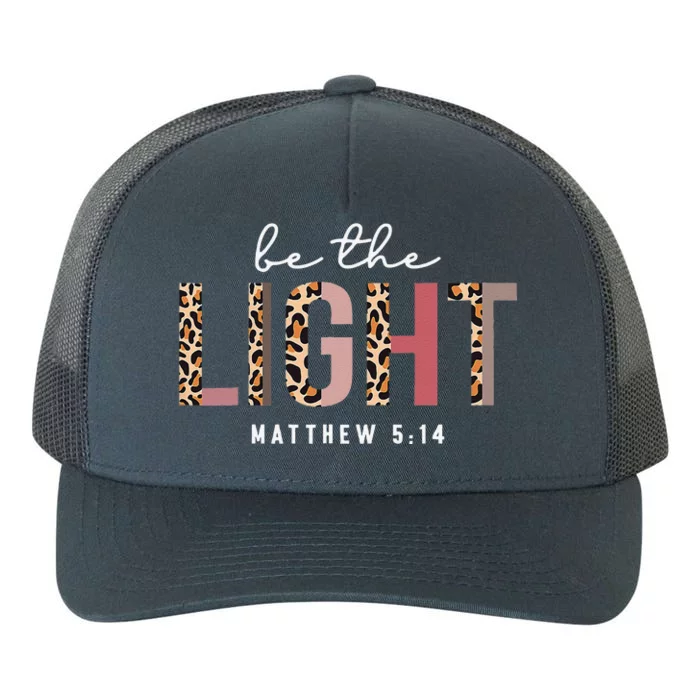 Be The Light Faith Jesus Christian Boho Leopard Cheetah Yupoong Adult 5-Panel Trucker Hat