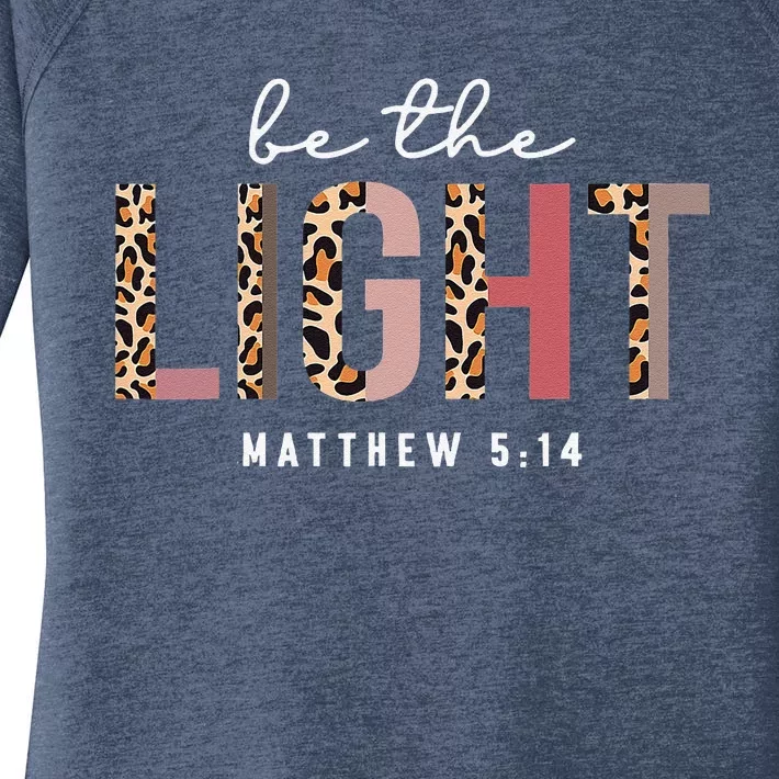 Be The Light Faith Jesus Christian Boho Leopard Cheetah Women's Perfect Tri Tunic Long Sleeve Shirt