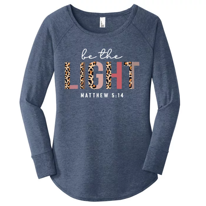 Be The Light Faith Jesus Christian Boho Leopard Cheetah Women's Perfect Tri Tunic Long Sleeve Shirt