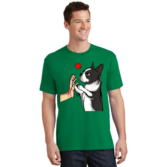 Boston Terrier Love Bostie Dog Mom Funny Girl T-Shirt