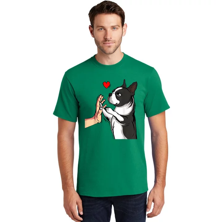 Boston Terrier Love Bostie Dog Mom Funny Girl Tall T-Shirt