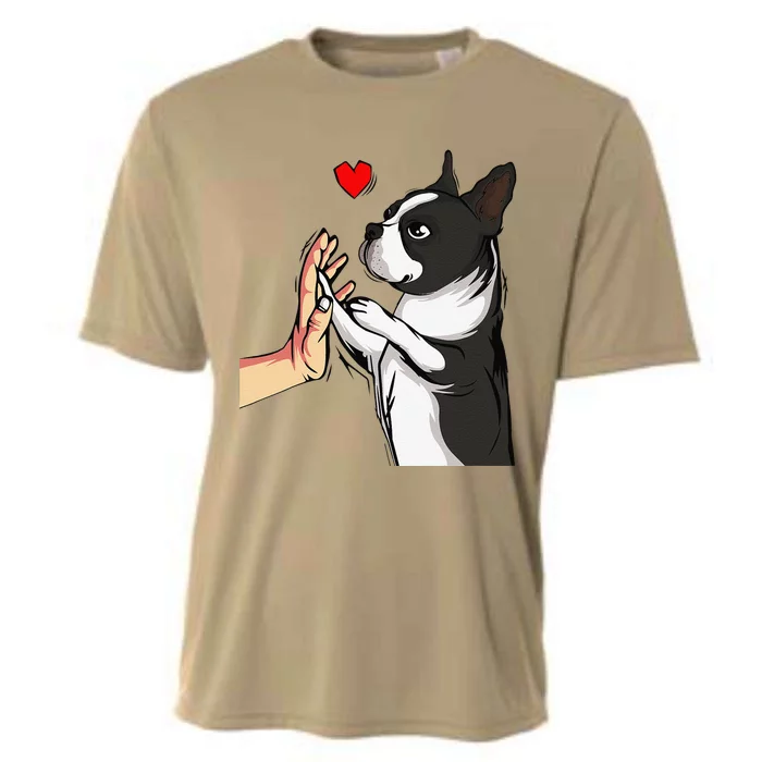 Boston Terrier Love Bostie Dog Mom Funny Cooling Performance Crew T-Shirt