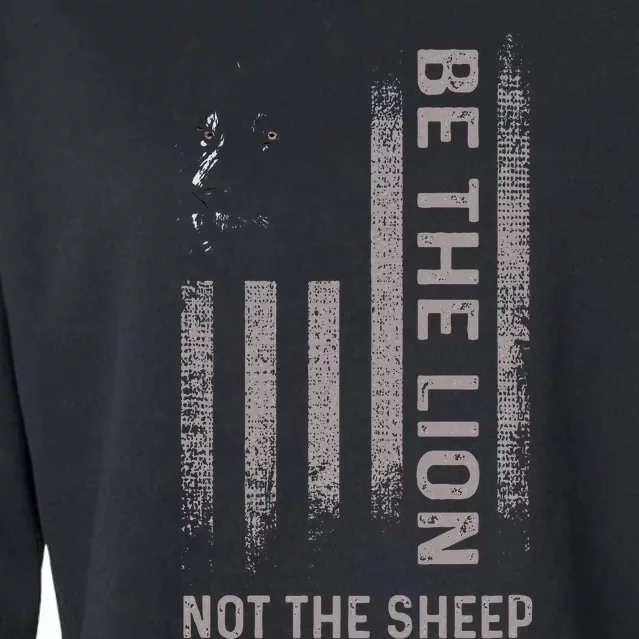 Be The Lion Not The Sheep Cropped Pullover Crew