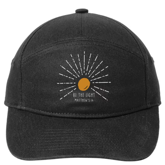 Be The Light Matthew 5:14 Sunburst Vintage Christian 7-Panel Snapback Hat