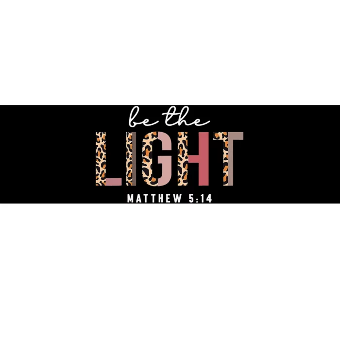 Be The Light Faith Jesus Christian Boho Leopard Cheetah Bumper Sticker