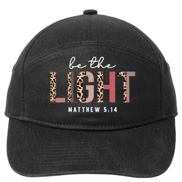 Be The Light Faith Jesus Christian Boho Leopard Cheetah 7-Panel Snapback Hat