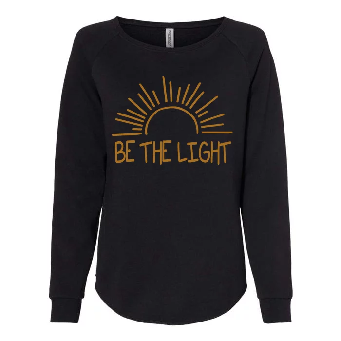 Be The Light Positive Womens California Wash Sweatshirt