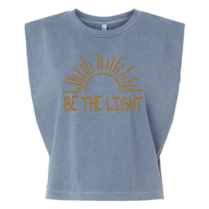 Be The Light Positive Garment-Dyed Women's Muscle Tee