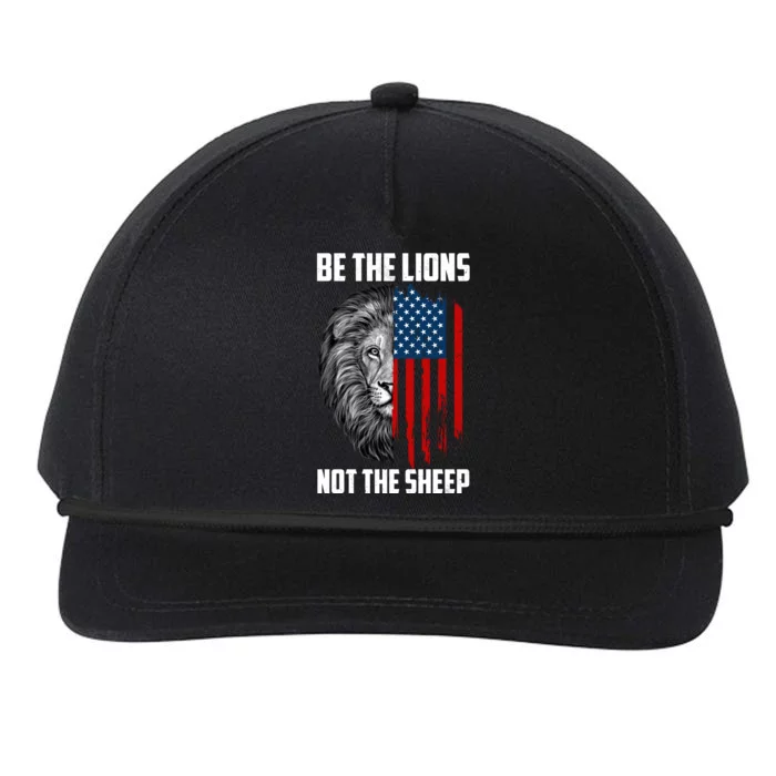 Be The Lions Not The Sheep USA American Flag Snapback Five-Panel Rope Hat