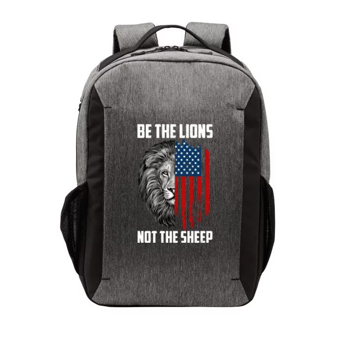 Be The Lions Not The Sheep USA American Flag Vector Backpack