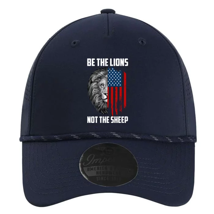 Be The Lions Not The Sheep USA American Flag Performance The Dyno Cap