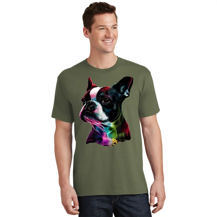 Boston Terrier Lovers Colorful Pop Art Boston Terrier T-Shirt