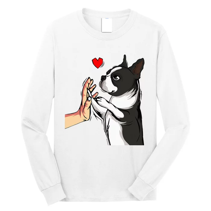 Boston Terrier Love Bostie Dog Mom Funny Long Sleeve Shirt