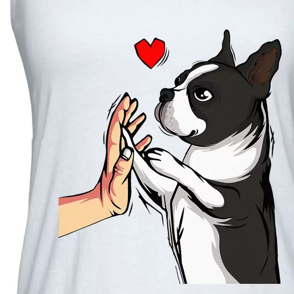 Boston Terrier Love Bostie Dog Mom Funny Ladies Essential Flowy Tank