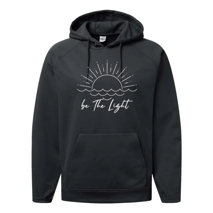 Be The Light Christian Performance Fleece Hoodie