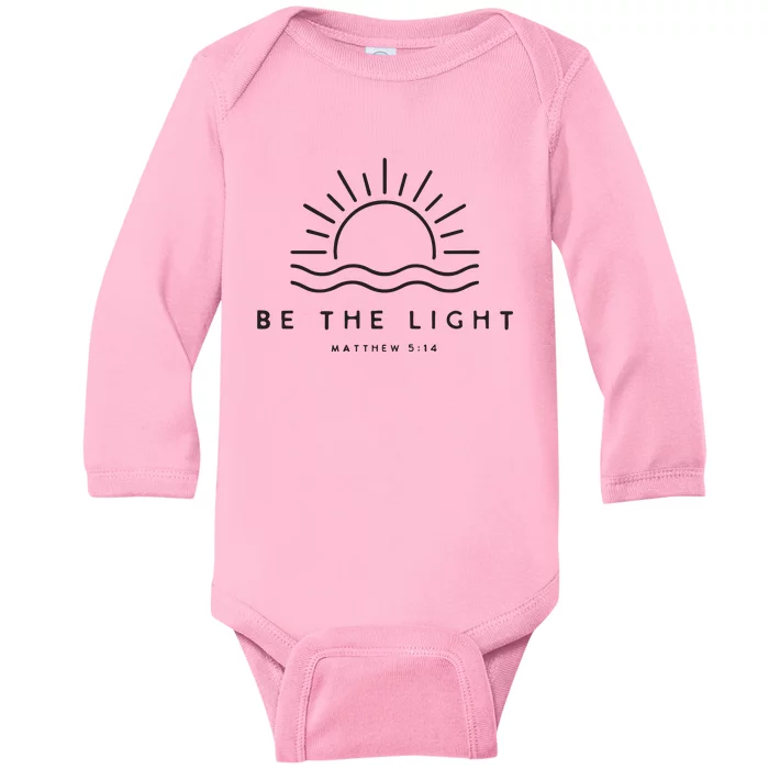 Be The Light Christian Inspirational Baby Long Sleeve Bodysuit