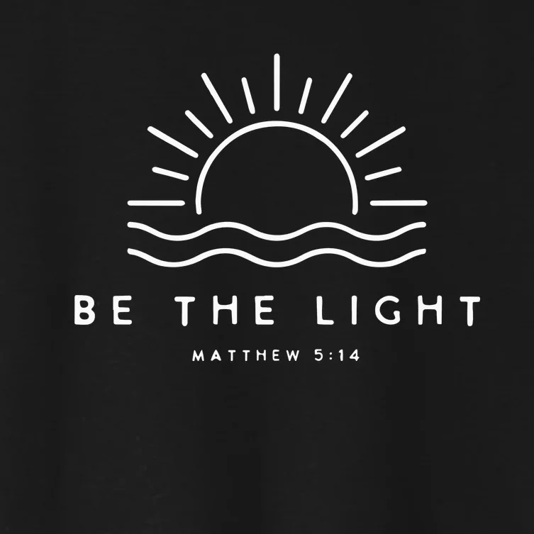 Be The Light Christian Inspirational Women's Crop Top Tee