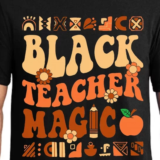 Black Teacher Magic Melanin Africa History Pride Teacher Pajama Set