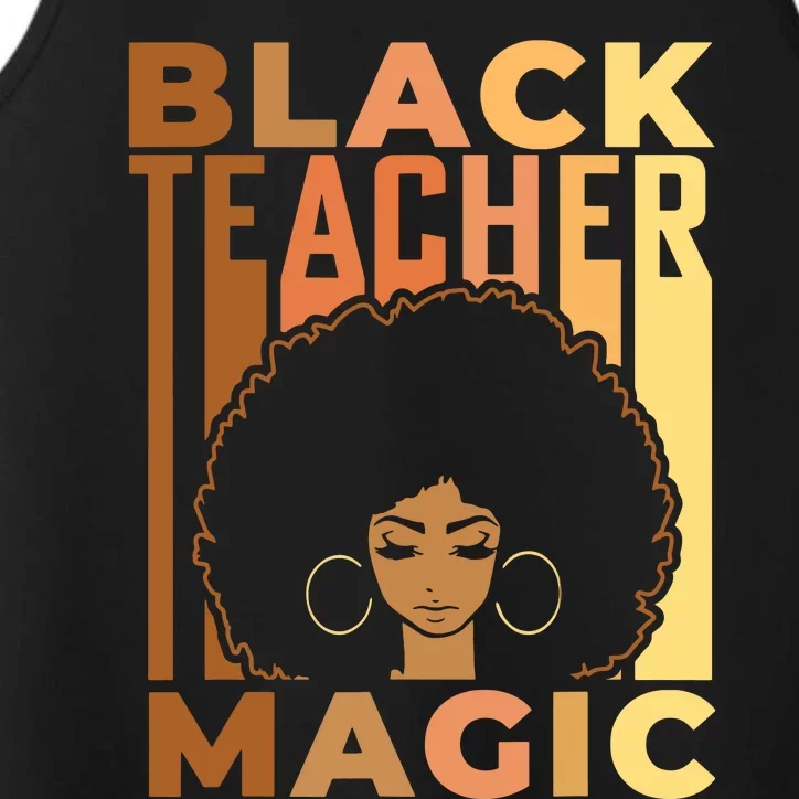 Black Teacher Magic Black History Month Melanin Performance Tank