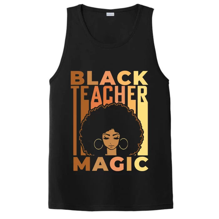 Black Teacher Magic Black History Month Melanin Performance Tank