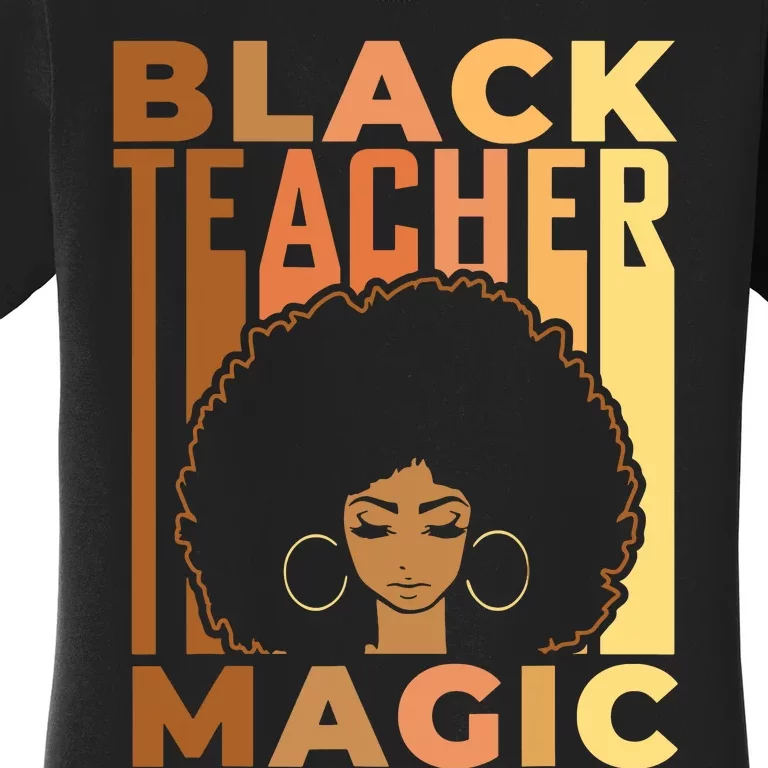 Black Teacher Magic Black History Month Melanin Women's T-Shirt