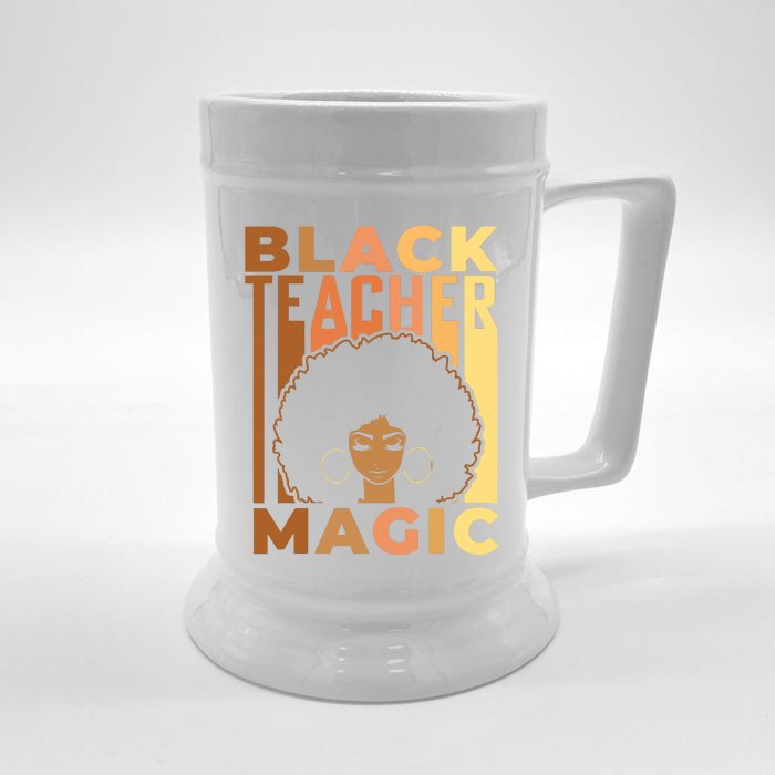 Black Teacher Magic Black History Month Melanin Front & Back Beer Stein