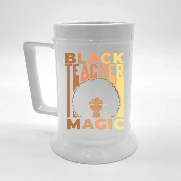 Black Teacher Magic Black History Month Melanin Front & Back Beer Stein