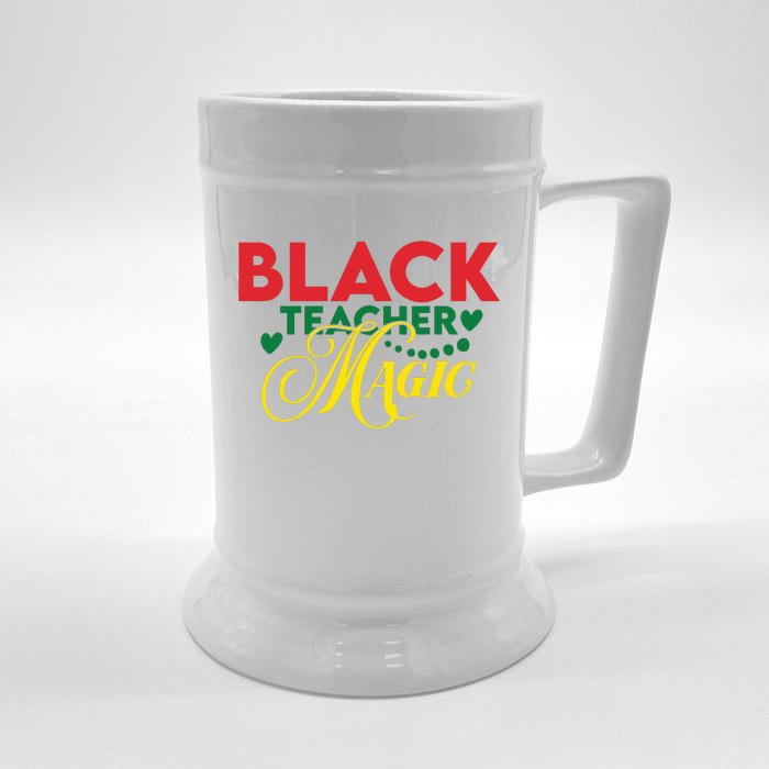 Black Teacher Magic Teacher Black History Month Front & Back Beer Stein