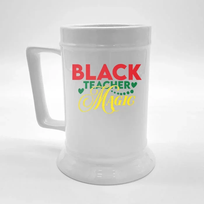 Black Teacher Magic Teacher Black History Month Front & Back Beer Stein