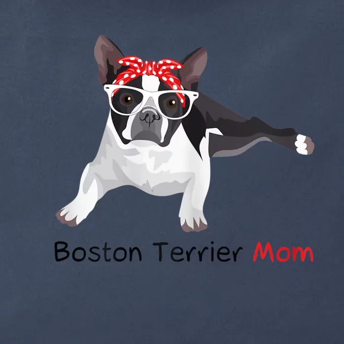 Boston Terrier Mom Bandana Womens Boston Terrier. Dog Zip Tote Bag