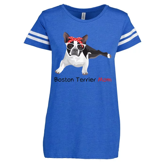 Boston Terrier Mom Bandana Womens Boston Terrier. Dog Enza Ladies Jersey Football T-Shirt