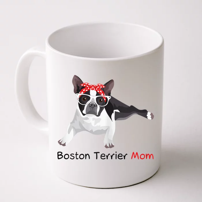 Boston Terrier Mom Bandana Womens Boston Terrier. Dog Front & Back Coffee Mug