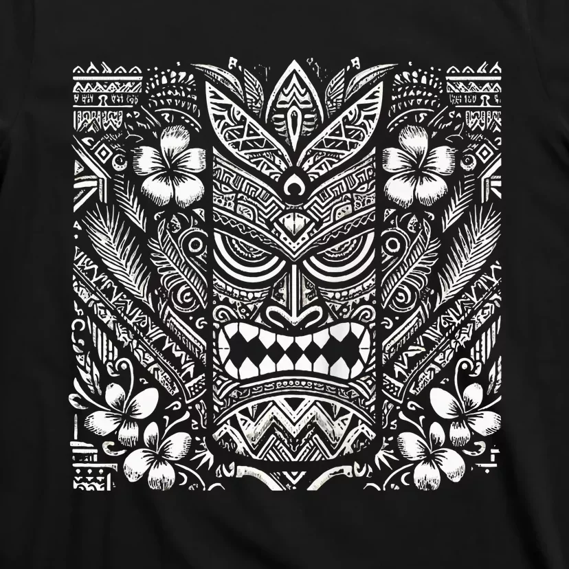 Bohemian Tiki Mask Front & Back Polynesian Style Boho T-Shirt